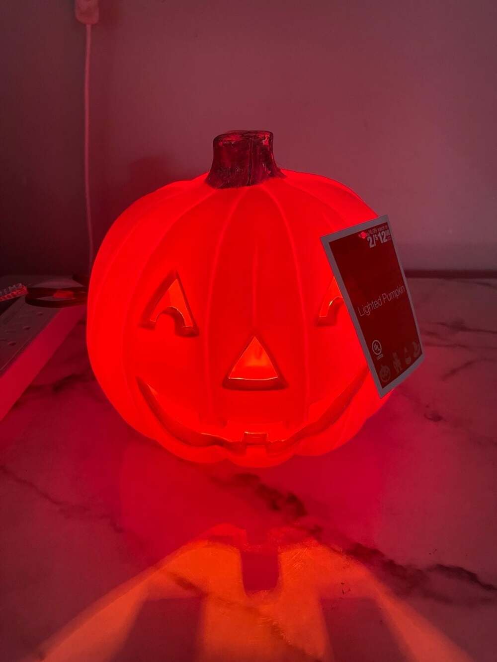 CVS 2011 Lighted Pumpkin Jack O Lantern Plastic Mold Old Stock New with Tags